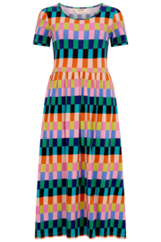 Sugerhill - Midi dress Gina puzzel stripe