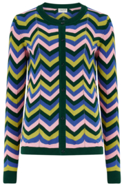 Sugerhill - Cardigan Rochelle Chevron multi ocean