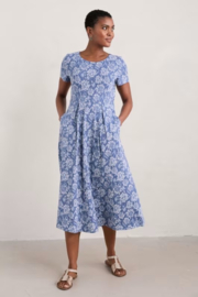 Seasalt - Veronica dress Agapanthus Lino Lupin