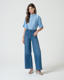 Surkana - Jeans trousers flared blue