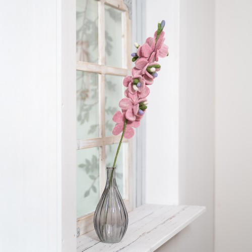 Sjaal met Verhaal - Ridderspoor roze