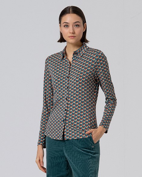 Surkana - Blouse Omfo bottle green
