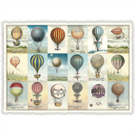 Luchtballonnenkaart met glitters