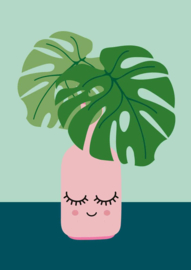 Monstera kaart - Studio Inktvis