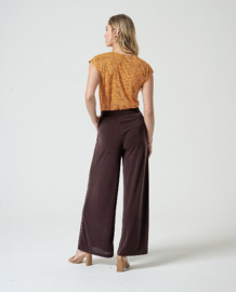 Surkana - Trousers brown modal straight