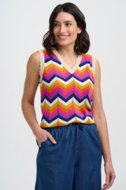 Sugerhill - Rosie knit vest Sunset Chevron