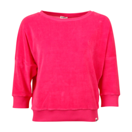 Chills & Fever - Sweater Sybille Velvet Fuchsia purple
