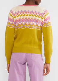 Blutsgeschwister - Cardigan Happy Heritage Nostalgic Island knit yellow