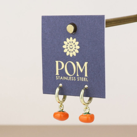 POM - Oorbellen tomaat oranje