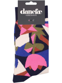 Danewalk socks - Geofleur dark navy
