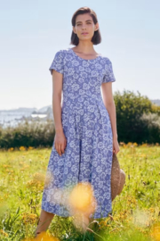 Seasalt - Veronica dress Agapanthus Lino Lupin