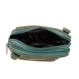 Hi-di-Hi tas Little Paradise mint/ cognac