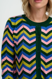 Sugerhill - Cardigan Rochelle Chevron multi ocean