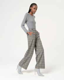 Surkana - Trousers Ruit black and green
