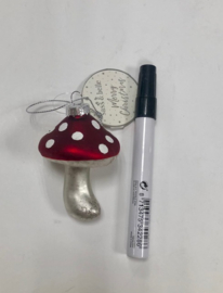 Paddestoel rood met witte stippen