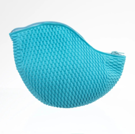 Retro badmuts toilettasje/etui - aqua blauw