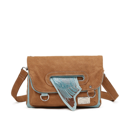 Hi-di-Hi tas Kingfisher l.blue/ cognac