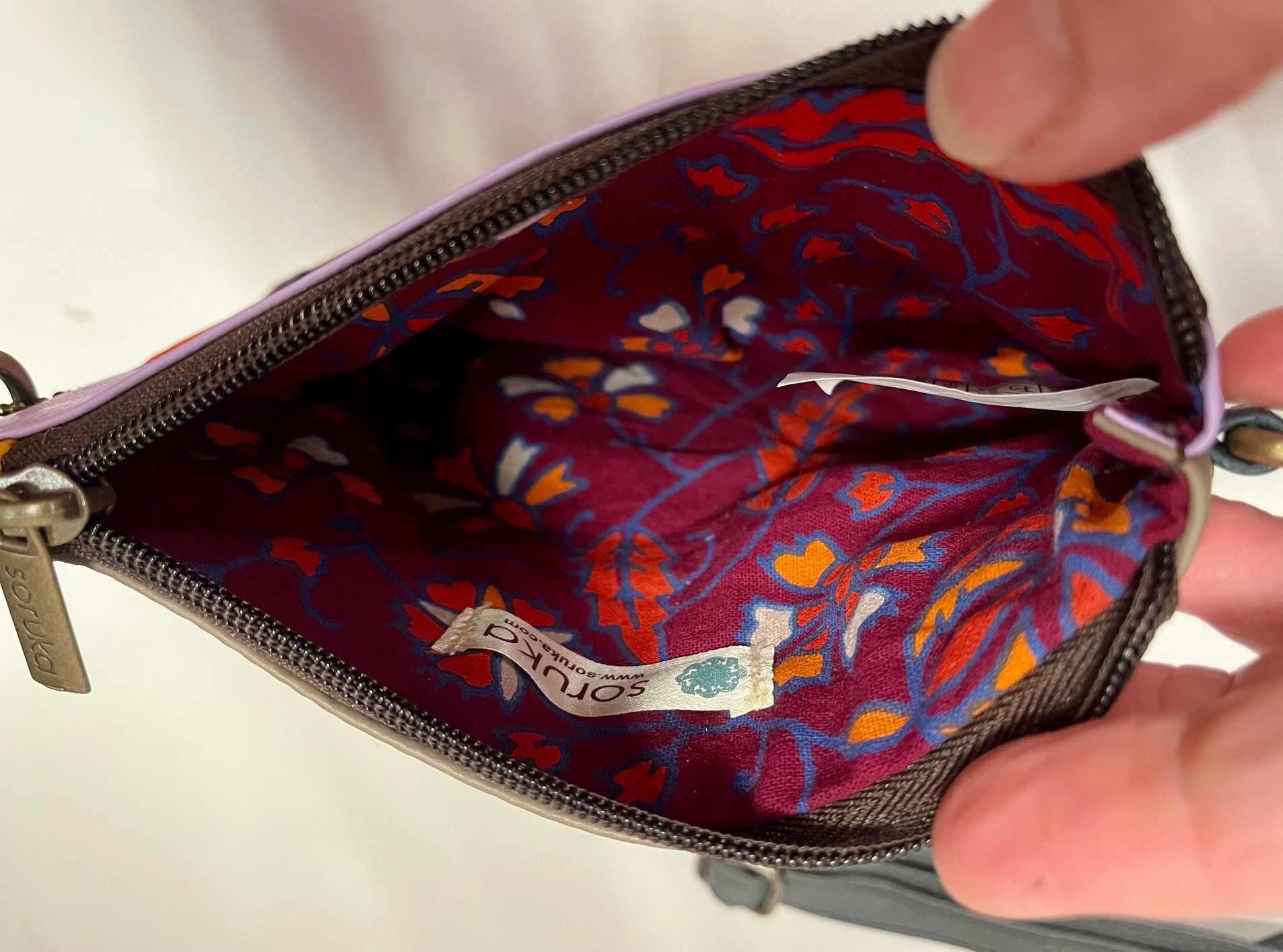 Soruka - tas Maya lila oranje camel