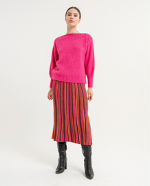 Surkana - Pink sweater with puffed sleeves