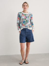 Seasalt - Bright wave sweatshirt Seaweed flower chalk