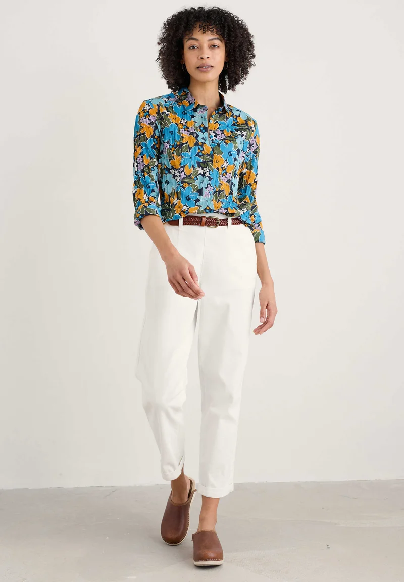 Seasalt - Larissa shirt Citrus floral Poseidon