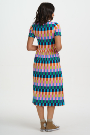 Sugerhill - Midi dress Gina puzzel stripe