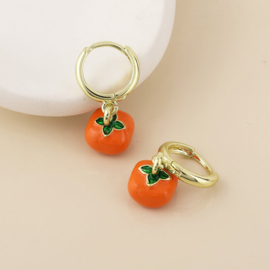 POM - Oorbellen tomaat oranje