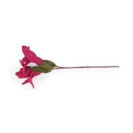 Sjaal met Verhaal - Tak Lelie burgundy