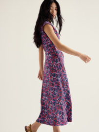 Seasalt - Fettling dress Summer fronds purple kale