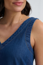 Sugarhill - Cerrys deepblue jeans dress