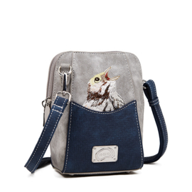Hi-di-Hi tas Little Paradise grey/ navy blue