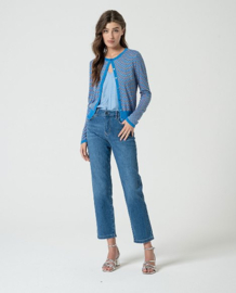 Surkana - Jeans trousers straight 5 pocket blue