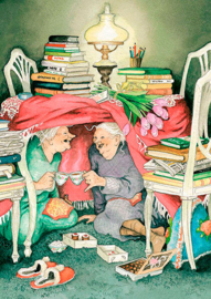 Onder tafel koffie/thee kaart