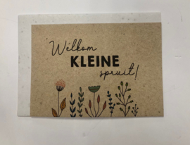 Bloom your message - Welkom kleine spruit