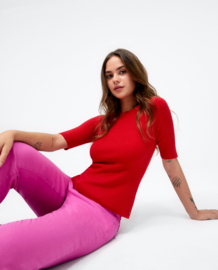 Surkana - Ribbed jumper red
