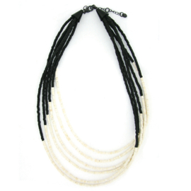 Zwart-witte ketting Coco
