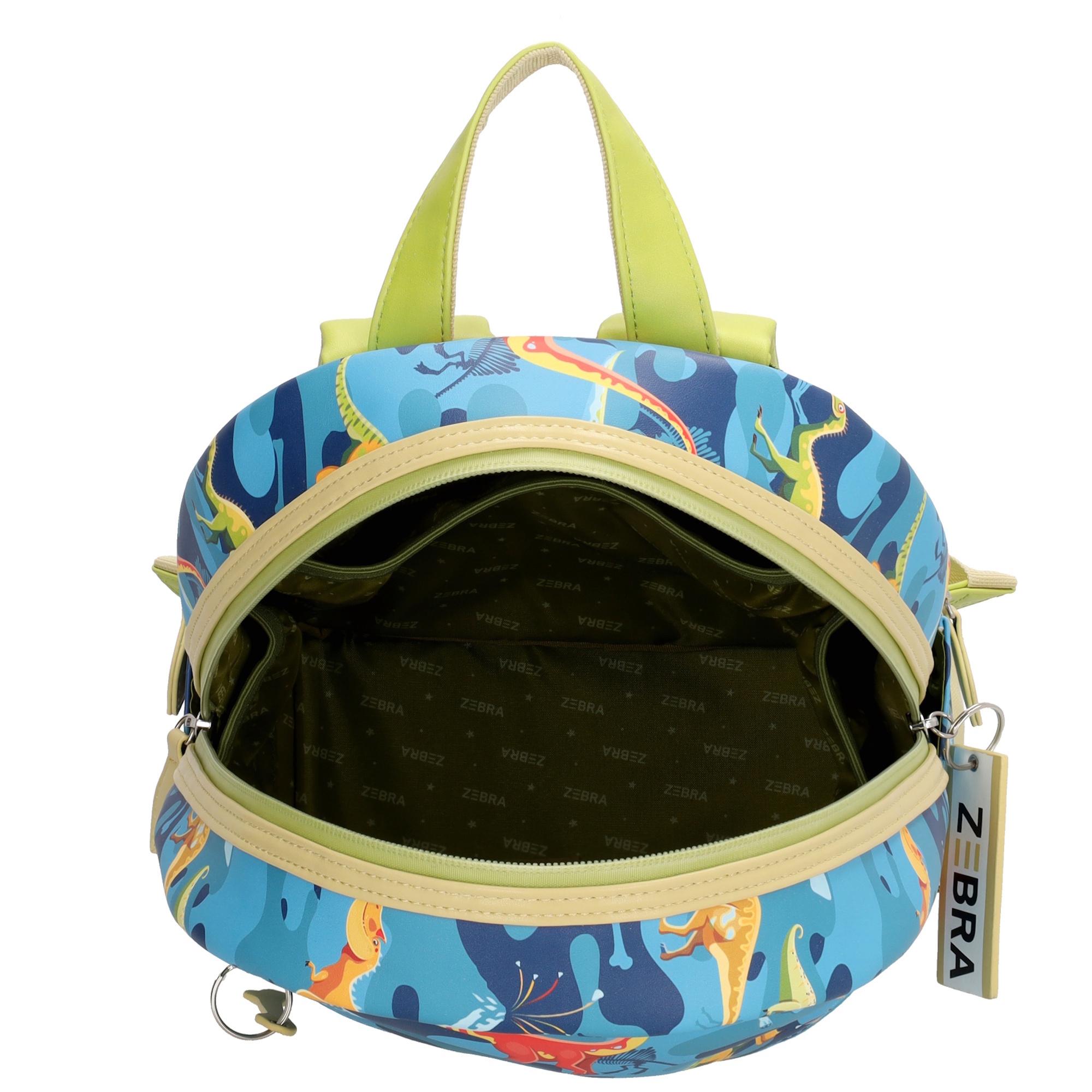 Zebra - Rugtas Dino blauw