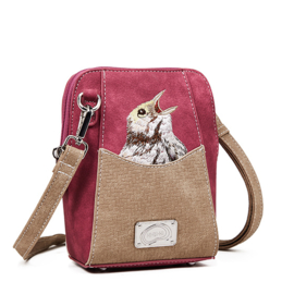 Hi-di-Hi tas Little Paradise cerise/ beige