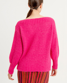 Surkana - Pink sweater with puffed sleeves