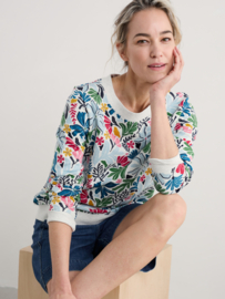 Seasalt - Bright wave sweatshirt Seaweed flower chalk