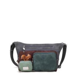 Hi-di-Hi tas Squirrel d.grey multicolor