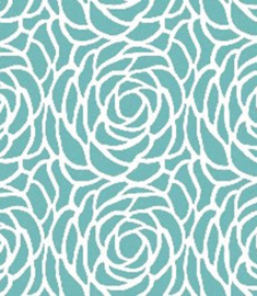 PVC Tafelzeil - turquoise rozen