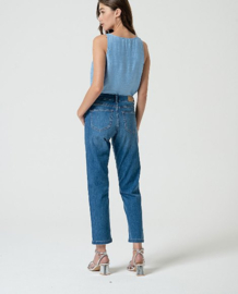 Surkana - Jeans trousers straight 5 pocket blue