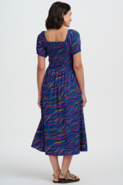 Sugarhill - Dress Jolene Bright navy jazz waves