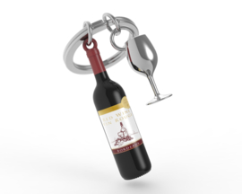 Wine lover sleutelhanger