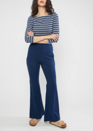 Blutsgeschwister - Trousers Logo easy flared dark ultramarine blue