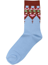 Danewalk socks - Lightblue heart