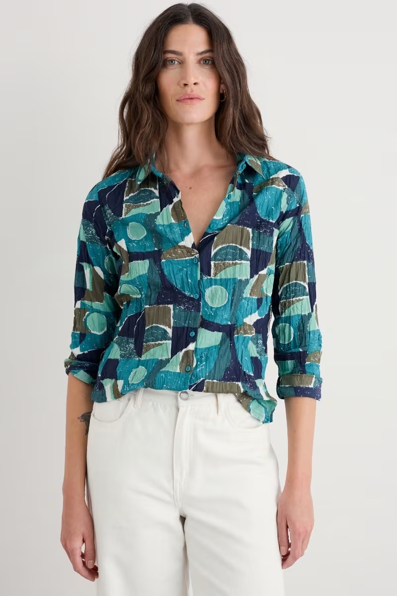 Seasalt - Larissa shirt Penwith abstract emulsion