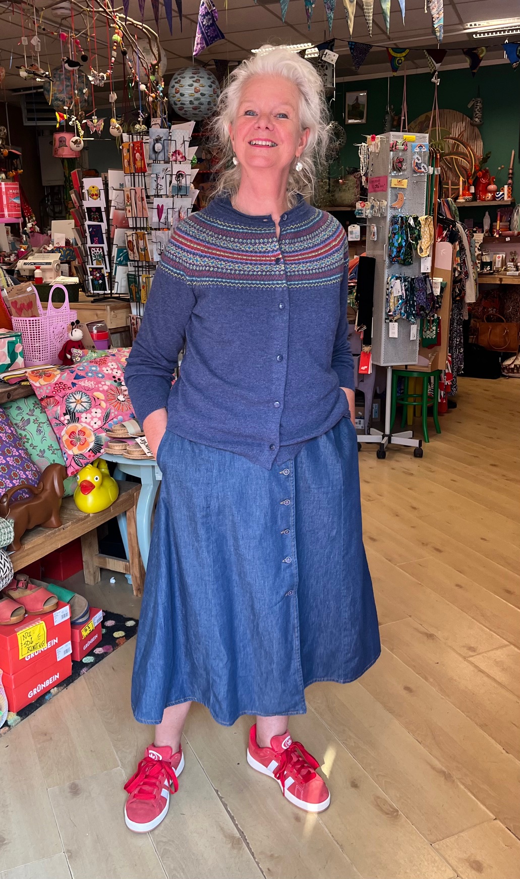 Heidekönigin - Cardigan Tyra blauw