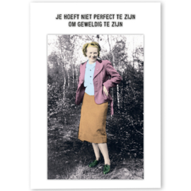 Niet perfect, wel geweldig!